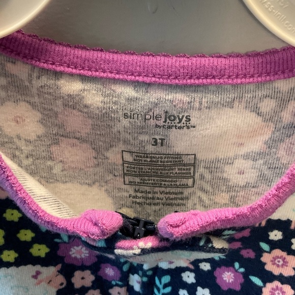 Simple Joys by Carter's Toddlers Snug-Fit Footed Cotton Pajamas, 3pk - Pink Cat - Picture 10 of 14